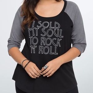 Torrid Sold Soul Vintage Inspired Raglan Tee